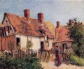 alte Häuser in eragny 1884 Camille Pissarro